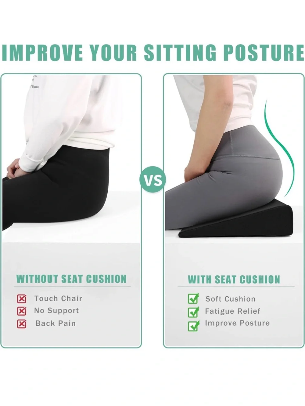 NWT Wedge Cushion, Butt Lift, Plank, Seating EVA Foam